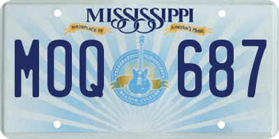MS license plate MOQ687