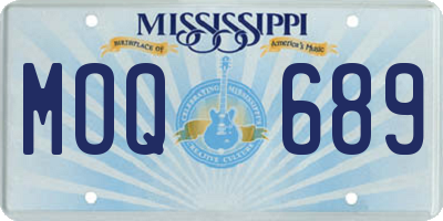 MS license plate MOQ689