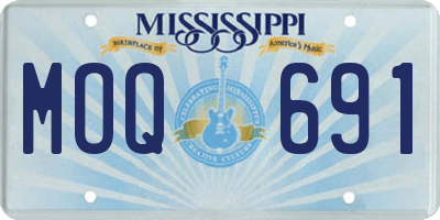 MS license plate MOQ691