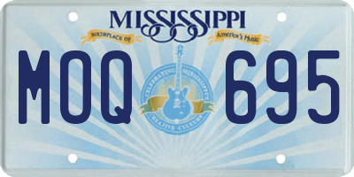 MS license plate MOQ695