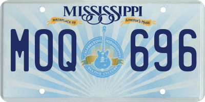 MS license plate MOQ696