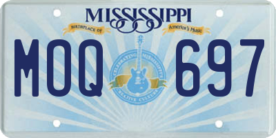 MS license plate MOQ697