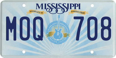 MS license plate MOQ708