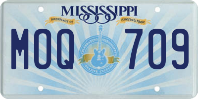 MS license plate MOQ709