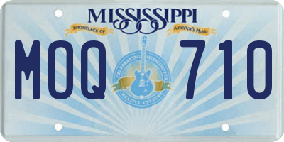 MS license plate MOQ710