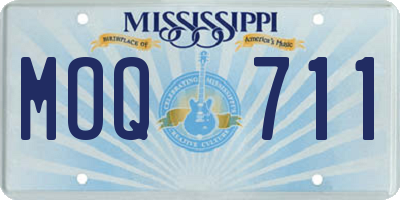 MS license plate MOQ711