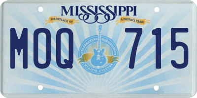 MS license plate MOQ715