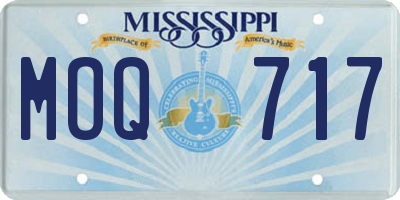 MS license plate MOQ717