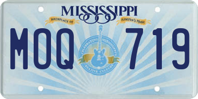 MS license plate MOQ719