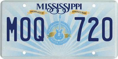 MS license plate MOQ720