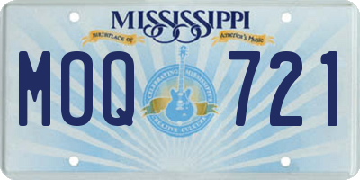 MS license plate MOQ721