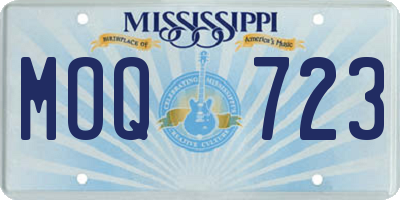 MS license plate MOQ723
