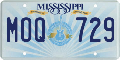 MS license plate MOQ729