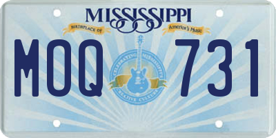 MS license plate MOQ731