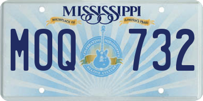 MS license plate MOQ732