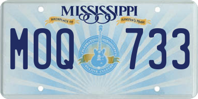 MS license plate MOQ733
