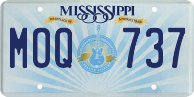 MS license plate MOQ737