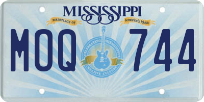 MS license plate MOQ744