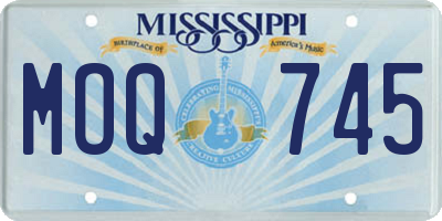 MS license plate MOQ745