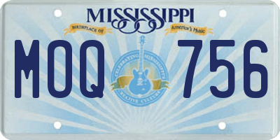 MS license plate MOQ756