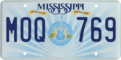 MS license plate MOQ769