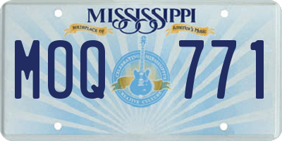 MS license plate MOQ771