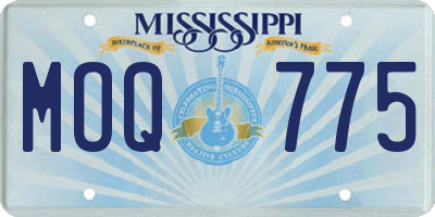 MS license plate MOQ775