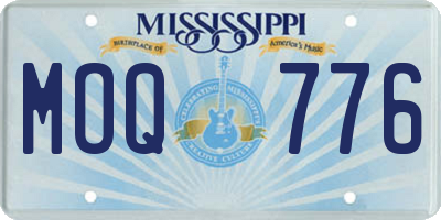 MS license plate MOQ776