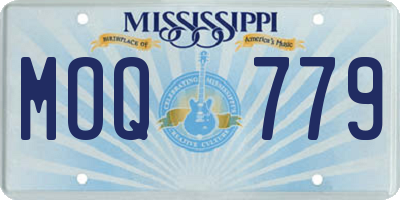 MS license plate MOQ779