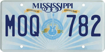 MS license plate MOQ782
