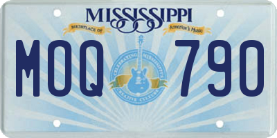 MS license plate MOQ790