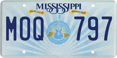 MS license plate MOQ797