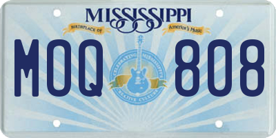 MS license plate MOQ808