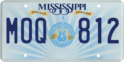 MS license plate MOQ812