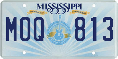 MS license plate MOQ813