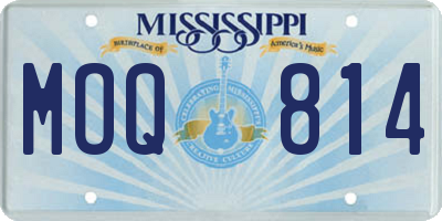 MS license plate MOQ814