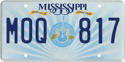 MS license plate MOQ817