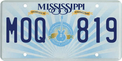 MS license plate MOQ819
