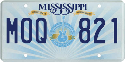 MS license plate MOQ821