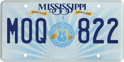 MS license plate MOQ822
