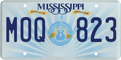 MS license plate MOQ823