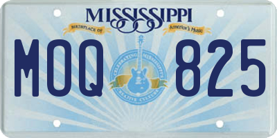 MS license plate MOQ825