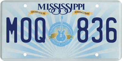 MS license plate MOQ836
