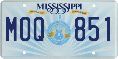 MS license plate MOQ851