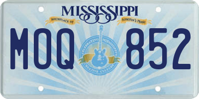 MS license plate MOQ852