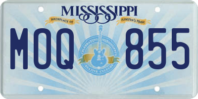 MS license plate MOQ855