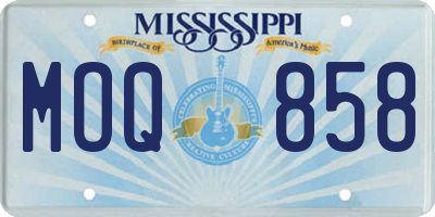 MS license plate MOQ858