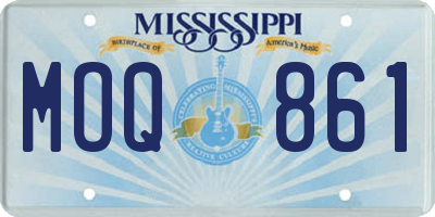 MS license plate MOQ861