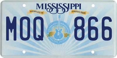 MS license plate MOQ866