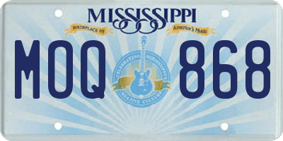 MS license plate MOQ868
